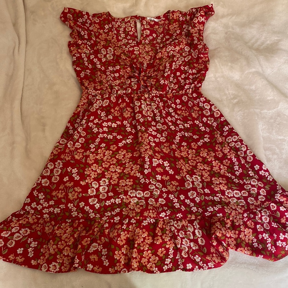 Medium Red Floral Sundress